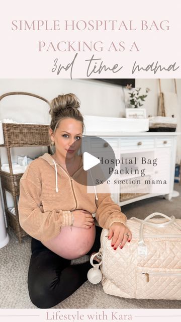 Kara Bruchal on Instagram: "Minimalistic hospital bag packing as a 3rd time c section mama! This is pretty much things I’ve packed the 2 time around, and I’ve used it all! But I always feel like I’m missing something 😂 comment below on something you found helpful to pack in your bag!✨ For a link to what you see & little check list, comment “hbag39” for a direct message link from me! ☑️When to pack? I recommend no later then 35 weeks! Definitely can pack earlier if you want! ☑️The hospital will provide all postpartum care items! Obviously if you do a vaginal delivery you can still bring your fav items along, iv d herd many say they like bringing along the upside down peri bottle & dermoplast pain & relief spray. Hospital will also provide all baby essentials & diapers. I also bring my o Mama Hospital Outfit, Post Labor Outfit, Pack Hospital Bag For Delivery, Moms Hospital Bag Packing Lists, Packing Hospital Bag For Delivery, Hospital Outfits For Mom, Going Home Outfit For Mom, C Section Hospital Bag, Baby Bag For Hospital