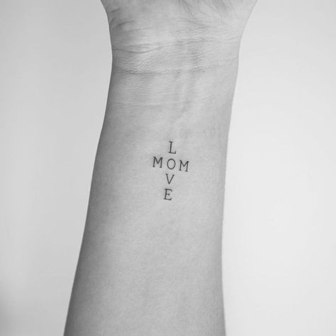 I love mom tattoo ❤️by @studiodaveink on instagram Tattoo Ideas Female Meaningful For Mom, Love Mum Tattoo, Matching Tattoos With Mom And Son, Mother Son Matching Tattoo Ideas, Mum Tattoos For Men, Mum And Son Tattoo Ideas, Tattoo Ideas For Son And Mom, Tattoo Ideas For Men Mom, Mom Tato