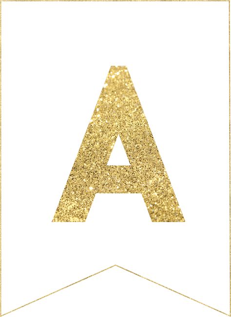 Triangle Banner Template, Large Printable Letters, Box Templates Printable Free, Free Printable Clip Art, Free Printable Banner Letters, Printable Banner Letters, Gold Glitter Banner, Diy Birthday Banner, Triangle Banner