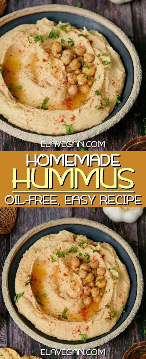 Best Hummus Recipe, Easy Hummus Recipe, Hummus Recipe Homemade, Hummus Recipes, Vegan Dips, Quick Side Dishes, Easy Hummus, Starch Solution, Make Hummus