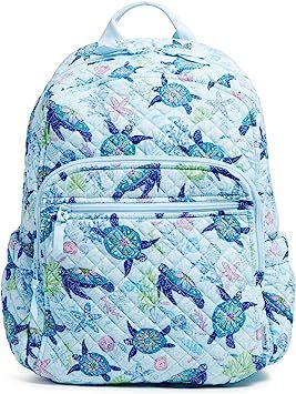 The Vera Bradley Campus Backpack is made from colorful, lightweight quilted cotton & features 2 zip pockets, 2 side slip pockets, & a hidden back zip pocket so you can travel with ease & arrive in style. Keep your tech essentials safe with 2 interior mesh slip pockets that work as laptop or tablet compartments for work or campus - add in the zippered top closure & fully printed polyester lining & you're ready to conquer the day. Vera Bradley Campus Backpack, Cute Backpacks For School, Vera Bradley Prints, Vera Bradley Backpack Campus, Preppy Backpack, Campus Backpack, Cute Backpacks, Essential Bag, Small Backpack