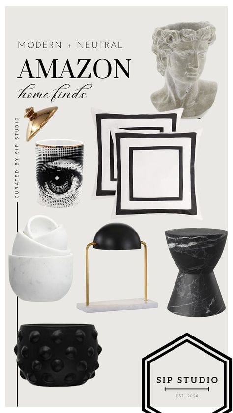 Home Decor // Home decor inspo for the modern neutral cozy home. Decorating with neutrals is a way for your space to look cohesive and timeless 🖤 Follow me @the_Sip_Studio + Read my blog at www.sipstudiodesign.com #amazon #amazonhome #amazonhomefinds #neutralhome #homedecor #homefinds #neutralhome #interiordesign Home Decor Mood Board, Neutral Cozy Home, Modern Neutral Home, Decor Mood Board, Amazon Home Finds, Mood Board Interior, Luxe Living Room, Luxe Decor, House Floor Design