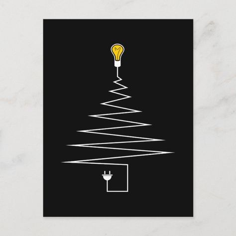 Electric Christmas tree Holiday Postcard | Zazzle Holiday Postcard, Holiday Postcards, Electricity, Christmas Tree, Created By, Stars, Christmas