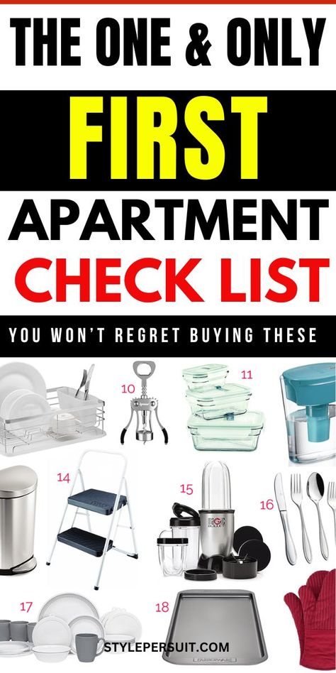 Apartment Essentials: Moving into your first apartment is an incredibly exciting experience. You don’t need to get everything right away, and some things you might be surprised to find you really don’t need at all. Spend wisely, and stick to immediate needs. Our apartment essentials: first apartment checklist should help you get started. Things I Need For My First Apartment, Items You Need For A New Home, Things To Buy For New Apartment, Things For New Apartment, House Necessities List First Apartment, List Of Items For New Apartment, First Apartment Checklist Budget, What Do You Need For Your First Apartment, List Of Things You Need For An Apartment