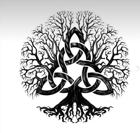 Yggradsil Tattoo, Universe Tattoo Ideas, Knot Tattoos, Celtic Knot Tree, Yggdrasil Tattoo, Tree Of Life Celtic, 2025 Images, Viking Tattoo Symbol, Dye Inspiration