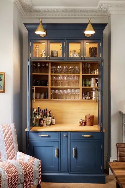 Photo 8 of 30 in Art Collectors Home by Prime Architecture - Dwell Collectors Home, Armoire Bar, Home Bar Cabinet, Bar Mini, Home Bar Rooms, Welsh Dresser, Home Bar Designs, Coffee Bar Home, Bar Designs