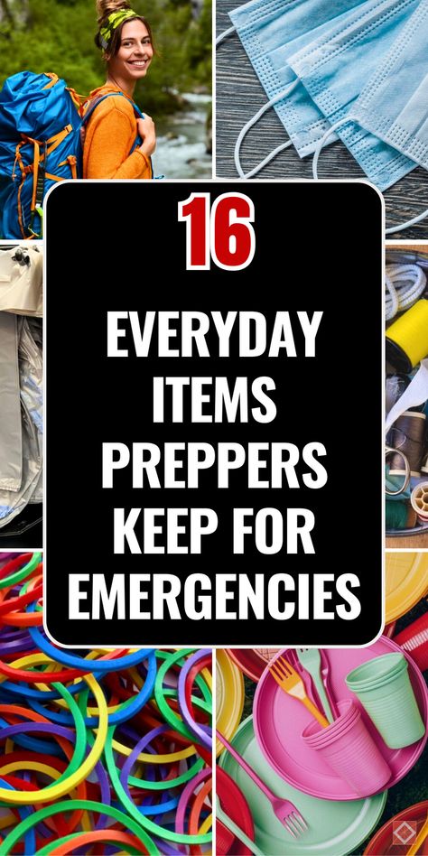 Preppers save everyday items most people throw away! Here are 16 items—like twist ties and plastic bottles—that can be crucial in a survival scenario. Save this pin to start collecting common items that offer big benefits when it comes to preparedness. Tornado Preparedness Kit, Prepper Room, Prepper Ideas Survival Gear, Power Outage Hacks, Prepping Survival Emergency Preparedness, Ww3 Prepping, Prepper List, Preppers Survivalist, Secret Stash Containers