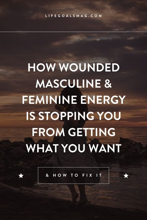 Healthy feminine and masculine energy is divine or sacred energy. Here are some common ways that wounded masculine and feminine energy show up in our day to day lives and what you can do to swing the pendulum back into balance. Wounded Masculine In Women, Spirituality Goals, Wounded Feminine Energy, Healthy Feminine, Wounded Feminine, Feminine And Masculine Energy, Masculine And Feminine Energy, Sacred Energy, Constructive Feedback