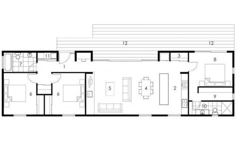 Rectangle House Plans, Rectangle House, Narrow House Plans, Long House, Modern Barn House, Narrow House, Shed Homes, Modern Cabin, Cottage House Plans