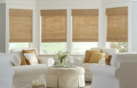 Woven Wood Blinds Bamboo Window Shades, Farmhouse Blinds, Farmhouse Window Treatments, Patio Blinds, Room Blinds, Modern Blinds, Living Room Blinds, Bedroom Blinds, Blinds And Curtains