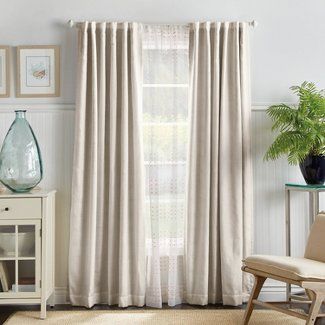 Basement Window Coverings, Plaid Set, Blackout Panels, Basement Windows, Bedroom Curtains, Curtains Living, Rod Pocket Curtain Panels, Linen Color, Curtain Ideas