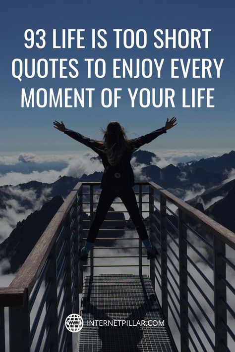 93 Life is Too Short Quotes to Enjoy Every Moment of Your Life - #quotes #bestquotes #dailyquotes #sayings #captions #famousquotes #deepquotes #powerfulquotes #lifequotes #inspiration #motivation #internetpillar Awesome Life Quotes, Time Off Quotes, Look At Life Differently Quote, Living Life Quotes Short, Random Moments Quotes, Later Quotes, Live Life Captions, Live Life Quotes Short So True, Popular Quotes About Life