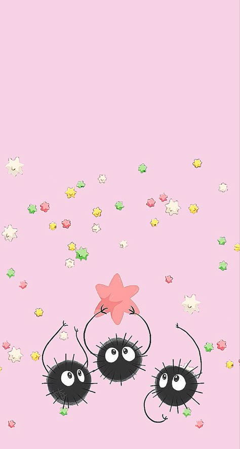 Studio Ghibli Lockscreen, Pink Ghibli, Wallpaper Backgrounds Totoro, Pink Studio Ghibli, Pink Ghibli Wallpaper, Kawaii Wallpaper Studio Ghibli, Studio Ghibli Wallpaper Iphone, Pink Studio Ghibli Wallpaper, Totoro Wallpaper