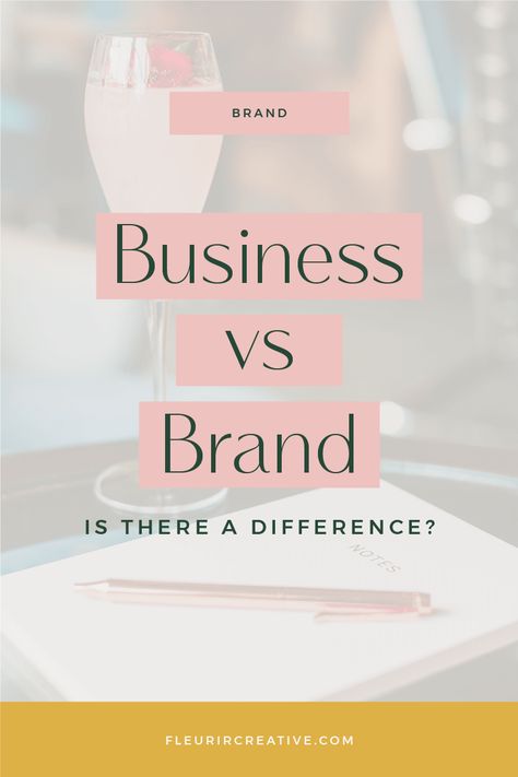 Business vs Brand - Is there a difference? | Branding for Online Businesses Etsy Branding, Small Business Resources, Branding Resources, Online Business Marketing, Small Business Branding, Branding Your Business, Pinterest For Business, Just Run, Small Business Tips