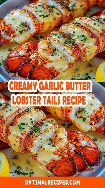 Craving a seafood dish that feels fancy but is easy to make? 🦞 This Creamy Garlic Butter Lobster Tails recipe is perfect for date nights or special dinners at home! Ready in just 20 minutes, these lobster tails are smothered in a rich, buttery garlic sauce that will leave you wanting more. 🍽️ Impress your guests or treat yourself to a restaurant-quality meal without the fuss. Click for the full recipe, save it for later, and get cooking! 💕 #SeafoodLovers #LobsterTails #EasyDinner #GarlicButterLobster #QuickMeals Lobster Tail Butter Sauce Recipe, Cook Frozen Lobster Tail, Butter Lobster Tail Recipe, Maine Lobster Recipes, Recipes For Lobster Tails, Fancy Dinner Ideas At Home, How To Cook Fresh Lobster Tails, Stuffed Lobster Tail Recipe Baked, Frozen Lobster Tail Recipe How To Cook