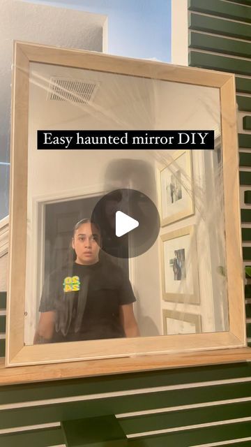 Yesenia Lee | Yess At Home on Instagram: "Love how this spooky mirror turned out.   #halloween #halloweendiy #spookyseason #diy #halloweencountdown" Scary Halloween Mirror Writing, Scary Mirror Diy, Haunted Mirror Diy, Spooky Mirror Diy, Mirror Halloween Decoration, Halloween Decorations Mirror, Halloween Mirror Decorations, Halloween Mirror Diy, Mirror Halloween Decor