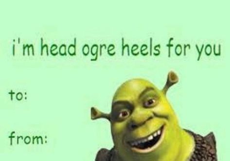 15.7k Likes, 135 Comments - Shrek🐸🐢🦖☘️🍏🥦 (@shrekk_wess) on Instagram: “If anyone gives me this, I will literally marry them on the spot.  #shrek #shrekmemes…�” Response Pics, Valentines Humor, Valentines Day Card Memes, Funny Valentines Cards For Friends, Meme Valentines Cards, Bad Valentines Cards, Friend Valentine Card, Silly Valentines, Valentines Background