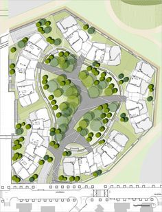 Master Plan Architecture, Koshino House, Site Plan Drawing, Site Plan Design, Villa Architecture, Landscape Architecture Plan, Urban Design Diagram, Henning Larsen, Urban Design Graphics