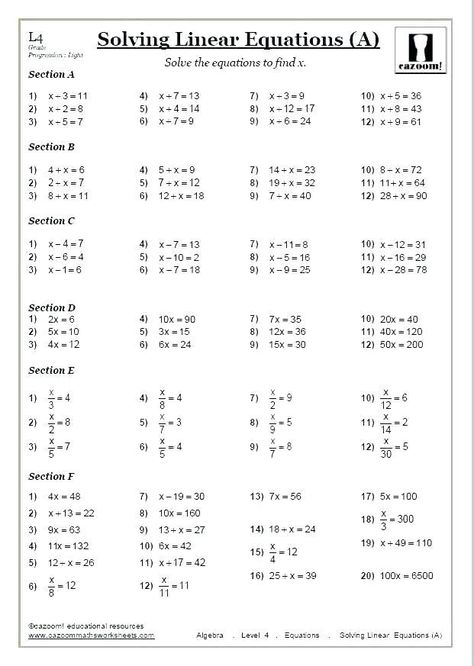 Simple Equations Worksheet Grade 7, Year 9 Worksheets, Math Worksheets For High School, Simple Equations Worksheet, Year 7 Worksheets, Class 7 Maths Worksheet, Grade 7 Math Worksheets, Year 9 Maths Worksheets, Year 6 Maths Worksheets