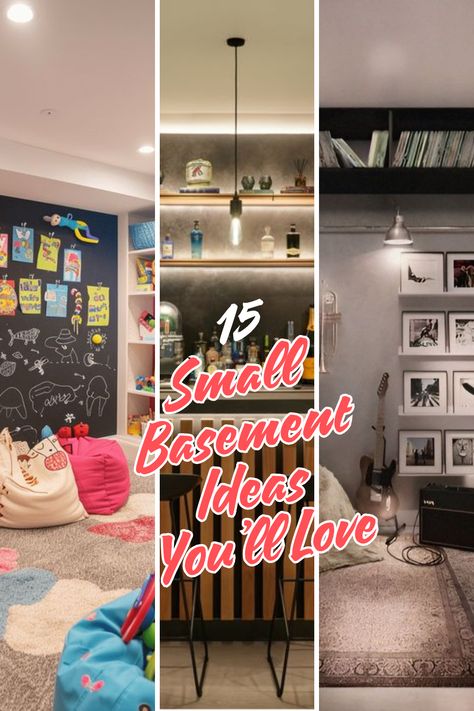 Ready to transform your small basement? Check out these 15 small basement ideas that range from practical home offices to relaxing mini spas! No matter the size, your basement has endless possibilities. Get inspired by unique layouts, functional decor, and ideas to make your basement the ultimate cozy retreat. Perfect for adding value and style to every corner! Basement Zones Layout, Cozy Unfinished Basement Ideas, Finished Basement Apartment Ideas, Basement Corner Ideas, Small Cozy Basement, Basement Nook Ideas, Small Basement Ideas On A Budget, Small Basement Layout, Basement Multipurpose Room