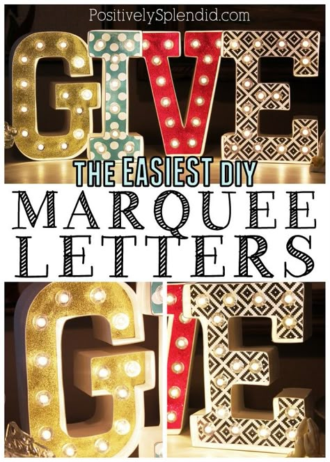 A tutorial for easy DIY marquee letters. #MichaelsMakers Hang Pegboard, Lighted Letters, Diy Marquee Letters, Marquee Lights, Diy Letters, Creative Bedroom, Diy Magazine, Light Letters, Marquee Letters