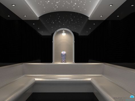 Steam Sona Room, Massage Room Design, Spa Massage Room, Home Spa Room, Spa Room Decor, Sauna Steam Room, Sauna Design, Steam Bath, Spa Wellness