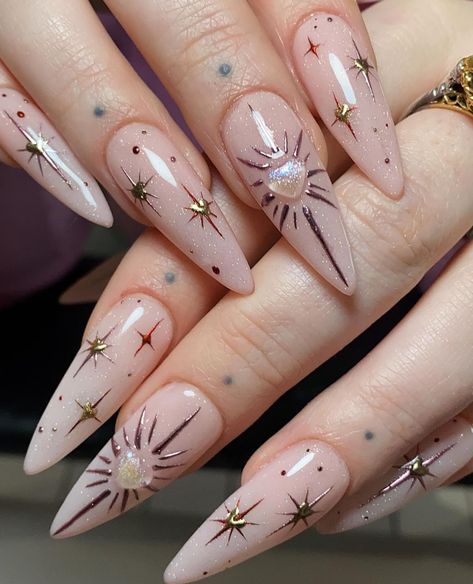 Champagne Nails, Witchy Nails, February 11, Fire Nails, Chic Nails, Dope Nails, Nail Arts, Cute Acrylic Nails, Swag Nails