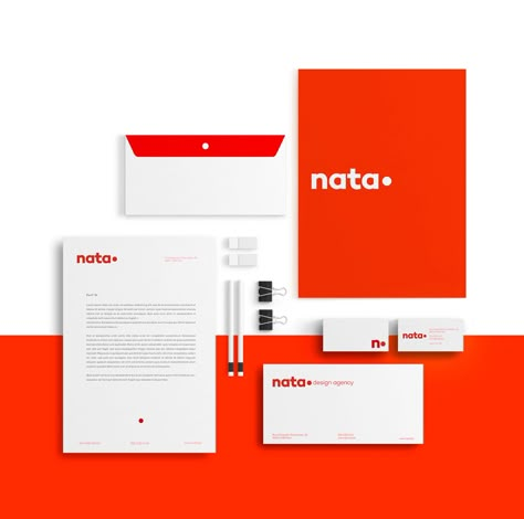 Proposal for the rebrand for a Design Studio in Portugal, Nata Design, done during a two month internship at the Studio for my college degree. Design Stationary, Red And White Branding, Red Stationary, Corporate Brand Identity Design, Business Stationary Design, Brand Stationary Design, Branding Stationary Design, Stationary Design Branding, Red Branding Design