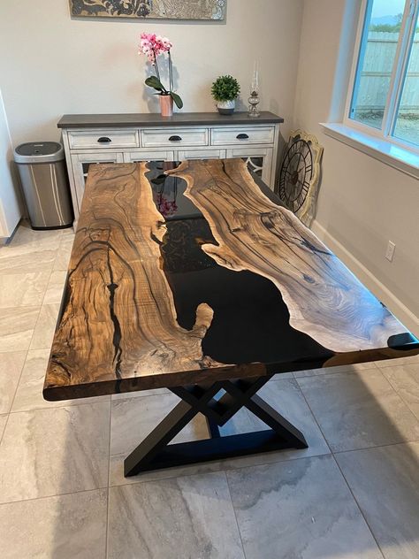 Buy Epoxy Table Epoxy Dining Table Walnut Epoxy River Table Online in India - Etsy Dining Table Walnut, Epoxy River Table, Epoxy Dining Table, Epoxy Wood Table, Wood Resin Table, Natural Wood Table, Wood Slab Table, Epoxy Tables, River Tables