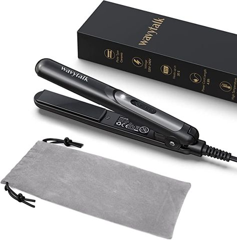 Amazon.com: Wavytalk Mini Flat Iron 0.7 Inch Ceramic Mini Hair Straightener - Small Flat Irons for Short Hair, Curls Bangs, Travel Flat Iron : Arts, Crafts & Sewing Travel Straightener, Travel Flat Iron, Short Hair Curls, Mini Flat Iron, Curled Bangs, Mini Hair Straightener, Ceramic Hair Straightener, Floating Plates, Wellness Massage