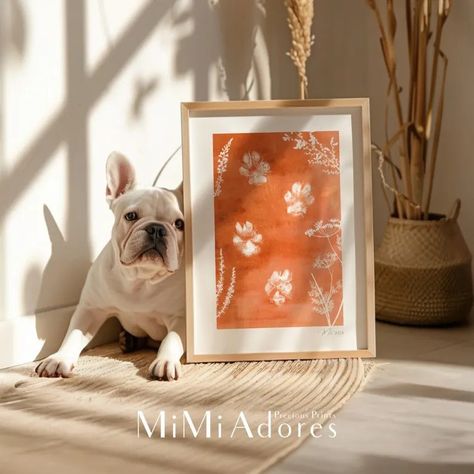 Dog Paw Print Keepsake Diy, Dog Footprint Art, Dog Paw Print Painting, Dog Paw Painting Ideas, Paw Print Painting Ideas, Paw Painting Dog Art, Dog Paw Painting, Paw Print Keepsake, Dog Paw Print Art