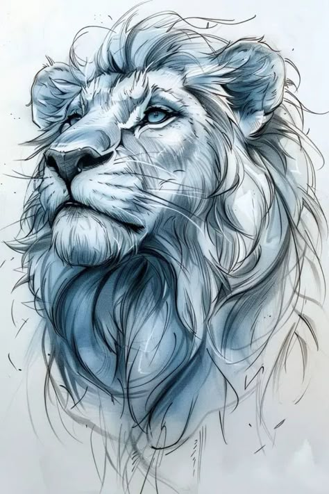 Cute and Easy Doodles to Draw - Simple Drawing Ideas - Puqqu Lion Sketch, Lion Drawing, Easy Doodles, Easy Doodles Drawings, Lion Art, Animal Sketches, Lion Tattoo, Simple Doodles, Art Drawings Sketches