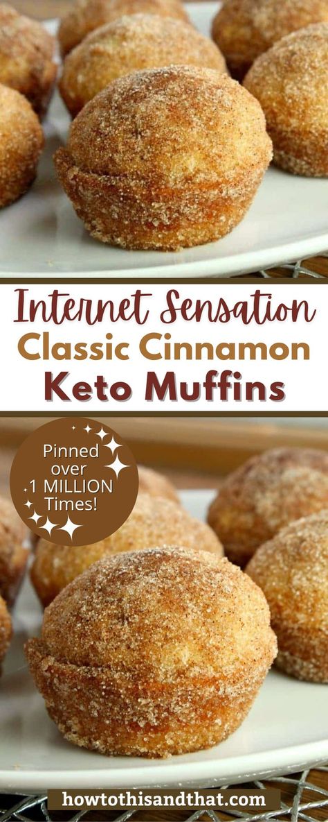 You do not want to miss the recipe for these Internet Sensation Classic Cinnamon Keto Muffins, they've been pinned more than ONE MILLION TIMES!!! Try experimenting with this muffin recipe by adding different extracts or flavor oils. We added apple to ours and can't wait to try pumpkin! There are ways to eat keto and not feel deprived of certain flavors. Keto Muffin Recipe, Keto Quiche, Keto Muffins, Postre Keto, Cinnamon Muffins, Keto Pancakes, Low Carb Sweets, Keto Dessert Easy, Keto Cooking