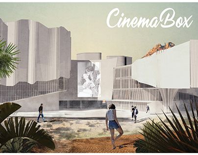 Cinema Box, Cinema Architecture, Urban Design Competition, Theater Architecture, Revit Architecture, Architectural Competition, Studios Architecture, Roof Architecture, Film Studio