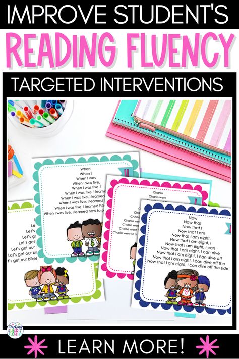 Reading Extension Activities 1st Grade, Science Of Reading Fluency, Reading Accuracy Activities, Second Grade Reading Fluency, Reading Help For Kindergarten, Fluency Centers, Fluency Practice 2nd, Fluency Activities 3rd, Fluency Folders 2nd Grade