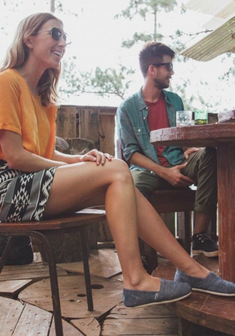 Your favorite pair of TOMS, a graphic print skirt and a brightly colored top will create the perfect spring look. A Skirt Outfit, Toms Outfits, Toms Shoes Outfits, Cheap Toms Shoes, Shoes Cheap, Men's Toms, Spring Look, A Skirt, Toms Shoes