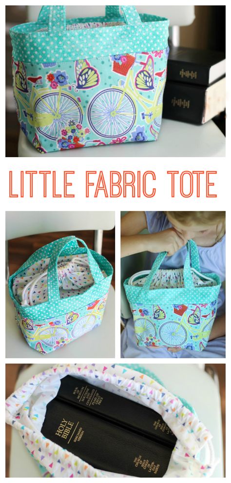 Little Fabric Tote Tutorial Scripture Bag, Tote Tutorial, Sacs Tote Bags, Fabric Tote Bag, Wedding Tote, Bags To Make, Fabric Tote Bags, Fabric Tote, Bags And Totes