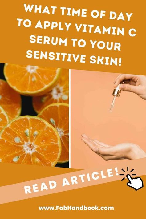 Ready to get the most out of your vitamin C serum? Here's what you need to know when using it for sensitive skin and when to apply it! #sensitiveskin #vitaminc #serums #vitamincserum When To Apply Vitamin C Serum, How To Apply Vitamin C Serum, Best Vitamin C Serum, Serum Vitamin C, Best Serum, Cosmetics Photography, Lash Serum, Vitamin C Serum, Time Of Day