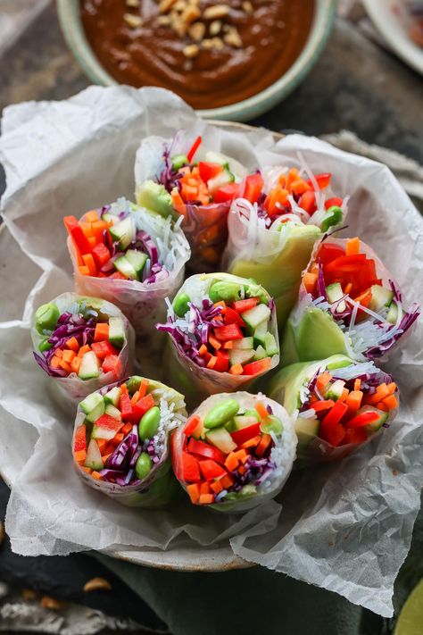 Salad Rolls With Peanut Sauce, Sauce For Salad, Pick Up Limes Recipes, Salad Rolls Recipe, Limes Recipes, Summer Rolls Recipe, Salad Appetizer Cups, Chicken Breast Crockpot, Salads Recipes For Dinner