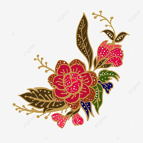 Batik Design Ideas, Batik Png, Batik Flower, Lotus Artwork, Motif Vector, Watercolor Negative Painting, Corak Batik, Easy Landscape Paintings, Flower Png Images