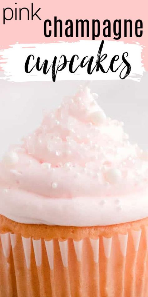 Champagne Cupcake Recipes, Pink Champagne Cupcakes, Adorable Cupcakes, Valentine Dessert, Valentines Recipes Desserts, Champagne Cupcakes, Easy Cupcake Recipes, Dessert Simple, Low Carb Cheesecake