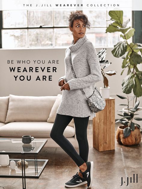 J.Jill makes it easy to look & feel amazing with styles that are as comfortable as they are stylish. Long Sweaters For Leggings, Cool Winter Colors, Jjill Outfits, Palette Wardrobe, My Colour Palette, Energy Update, Fitted Midi Skirt, Mom On The Go, Tall Sweater