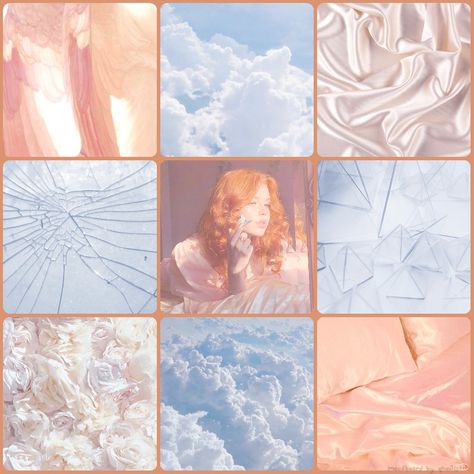 Angel Moodboard, F2u Moodboards, Blue Moodboard, Adopt Idea, Moodboard Inspo, Moodboard Inspiration, Moodboard Ideas, Visual Aesthetics, Orange Aesthetic