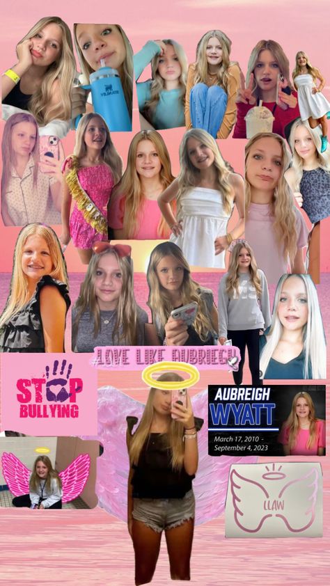 STOP BULLYING LIVE LIKE AUBREIGH 💗🕊. We love you and miss u sweet aubs thanks for making the sky pretty🕊🌷💗 Paige Wyatt, Ava Wood, Sky Pretty, Pretty Angel, Miss U, Remember Me, 8th Grade, Sky High, Live Love