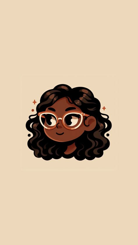 Curly Character Design, African Hair Drawing, Curly Cartoon Hair, Curly Girl Cartoon, Curly Hair Girl Illustration, Black Cartoon Characters Aesthetic, Afro Girl Drawing, Curly Hair Girl Drawing, Curly Illustration