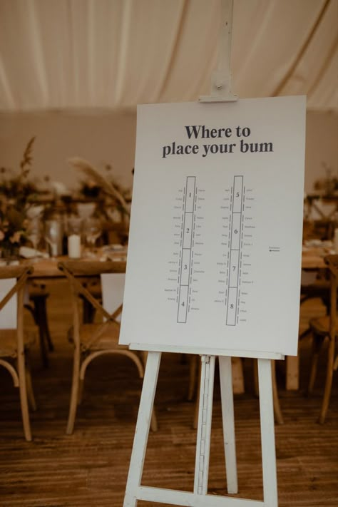 Simple and minimal wedding seating chart White Wedding Seating Chart, Minimal Wedding Table, Seating Chart Design, Wedding Table Signage, Table Plan Wedding, Table Plan Ideas, Nature Wedding Dress, Modern Black And White Wedding, Wedding Dress With Bow