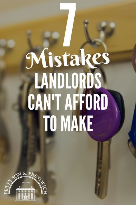 Everyone makes the odd error now and then, so landlord mistakes shouldn't come as too much of a surprise. The thing is, though, they can be expensive - really expensive - so avoiding them should be a priority for landlords everywhere...but you've got to know what they are first! #landlordmistakes #landlordstories #landlordproblems #landlordtips #landlordrules New Landlord Tips, Landlord Tips Rental Property House, Rentals Property Renting, How To Be A Good Landlord, Being A Landlord First Time, Rental Property Ideas, Landlord Tips Rental Property, Rental Property Tips, Landlord Tips