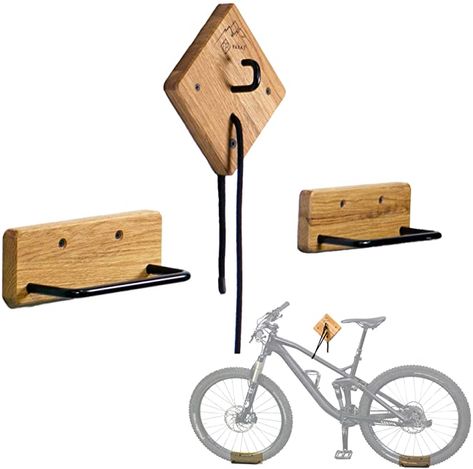 Bike Holder Wall, Bicycle Storage Garage, Storage For Garage, Bike Wall Storage, Wood Bike Rack, Gravel Bike Bicycles, Bicycle Holder, Bicycle Wall Mount, Bike Women