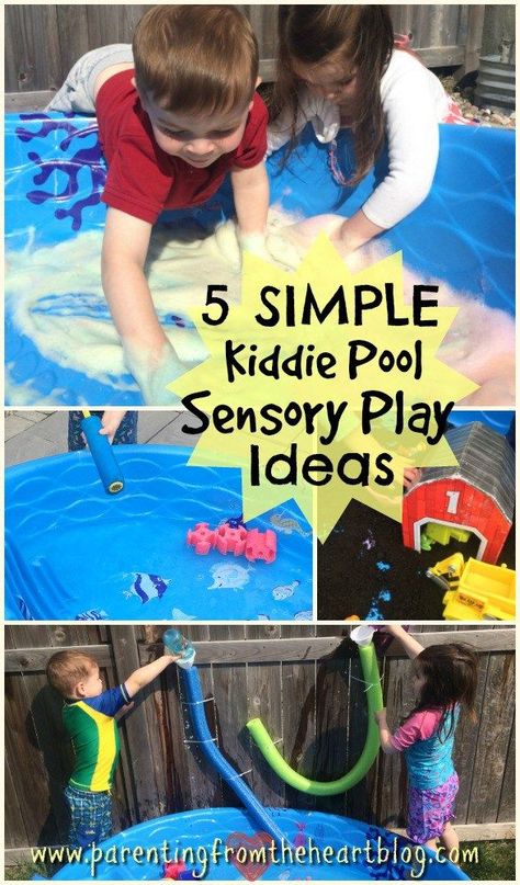 Make your backyard a sensory experience with these easy, budget-friendly kiddie pool sensory play ideas. All ideas are under $5 and all ideas are guaranteed to promote play-based learning. Again, super simple, easy, and fun ideas! Sensory Kids, Sensory Play Ideas, Outdoor Learning Spaces, All Ideas, Sensory Activities Toddlers, Easy Budget, Silly Putty, Parenting Strategies, Kiddie Pool