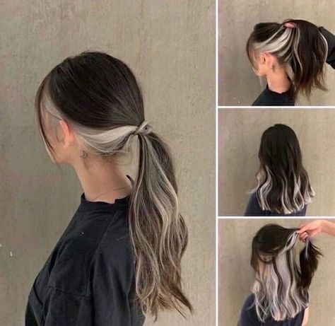 Under Hair Dye, Hidden Hair Color, Hair Color Underneath, Peekaboo Hair, Hair Color Streaks, Hair Streaks, Dye My Hair, Hair Dye Colors, Hair Inspiration Color